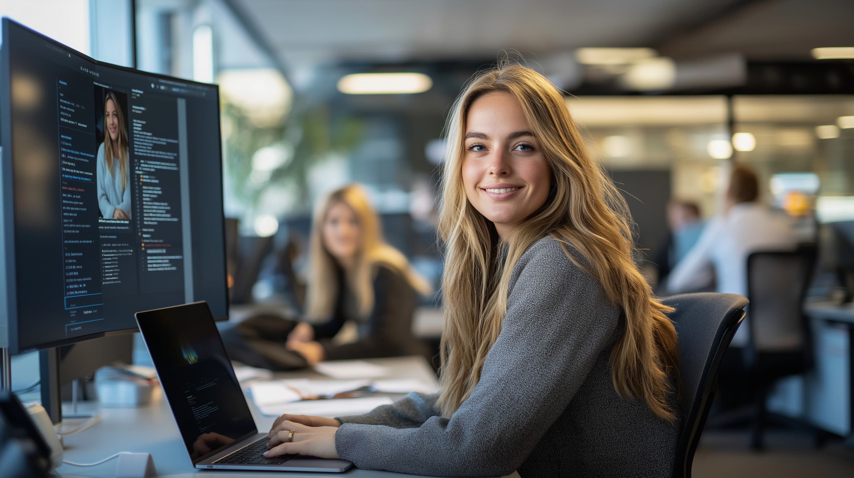 Professionelle Markenberatung Gießen - Frau im modernen Büro