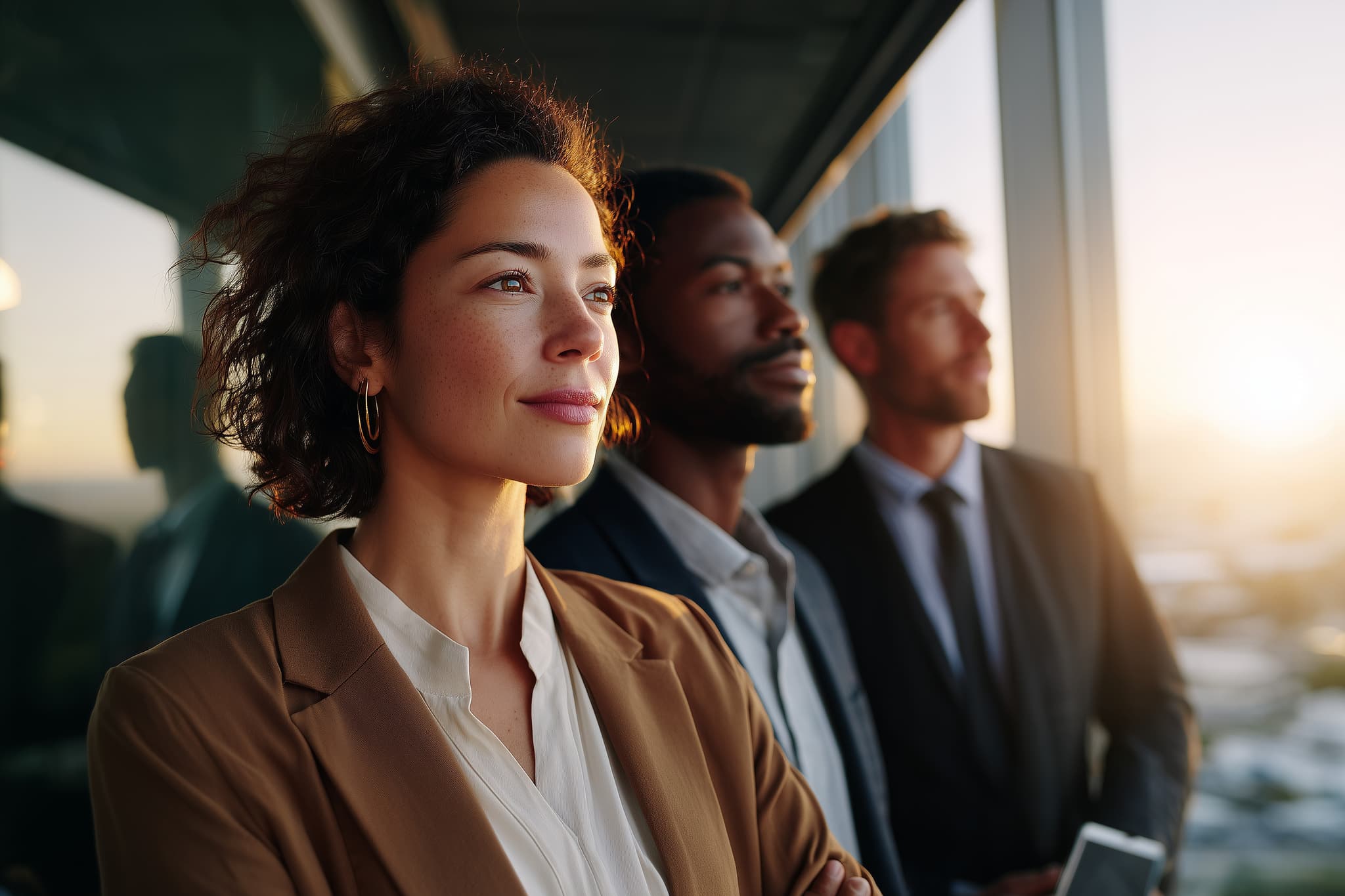 Business-Team mit Visionsblick - Führung und Zukunftsorientierung