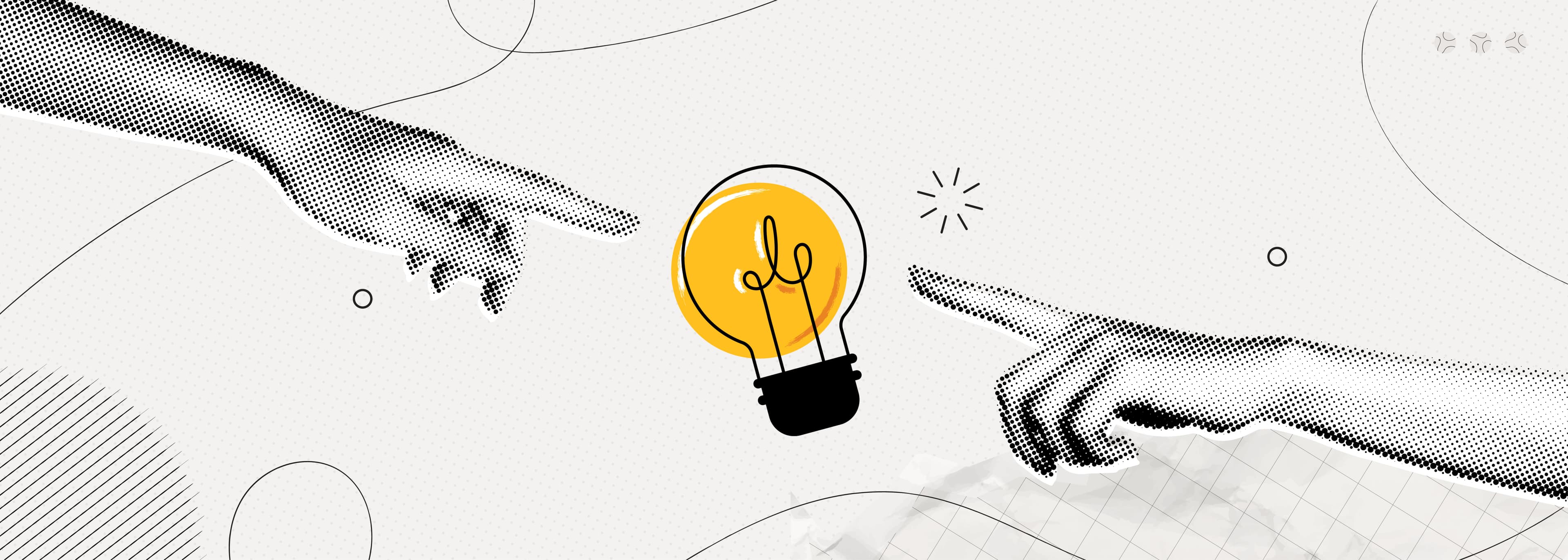 Glühbirne mit Händen - Kreative Ideen und kollaboratives Branding