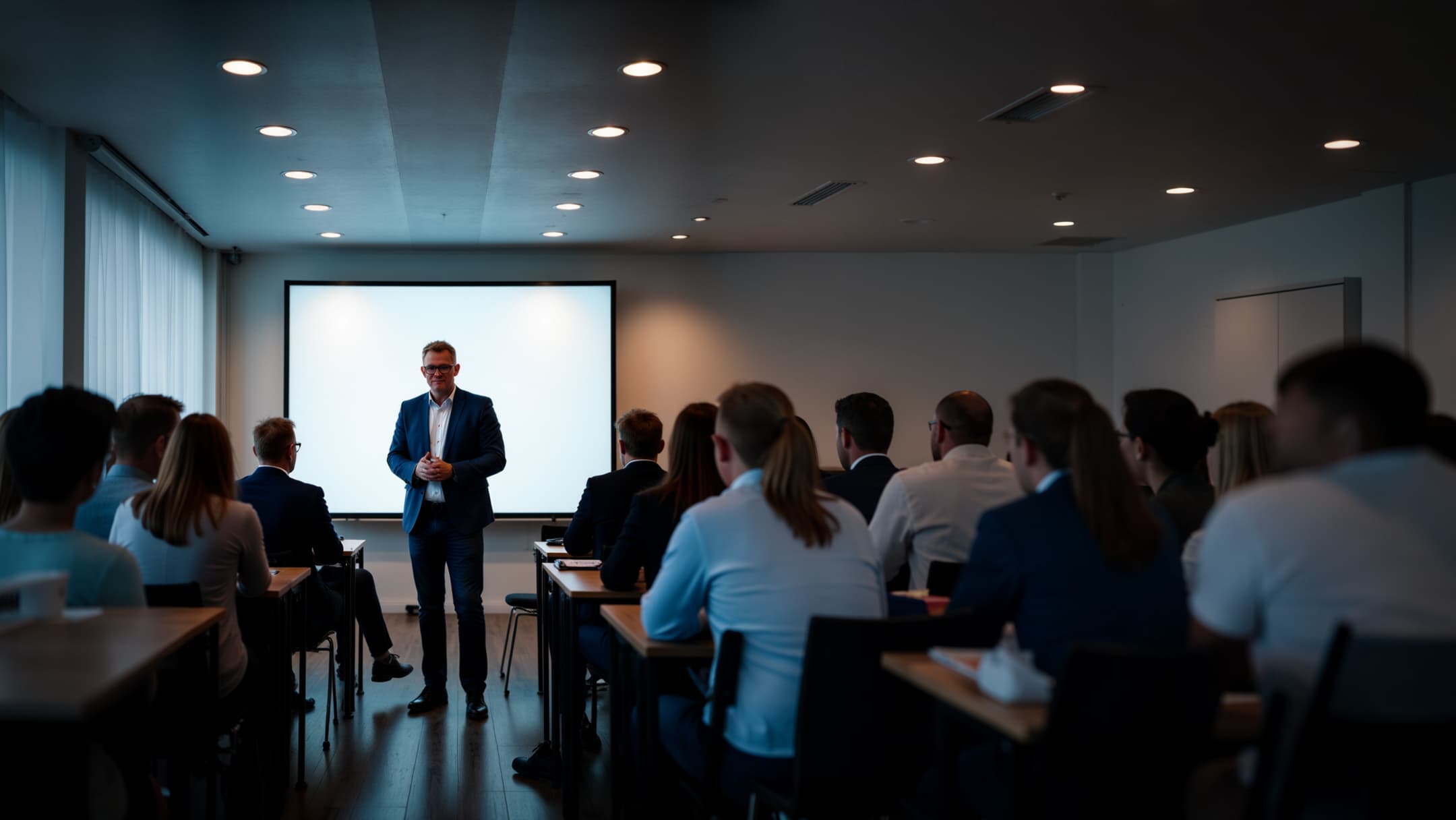 B2B-Marketing für Industrieunternehmen - Präsentation im Konferenzraum