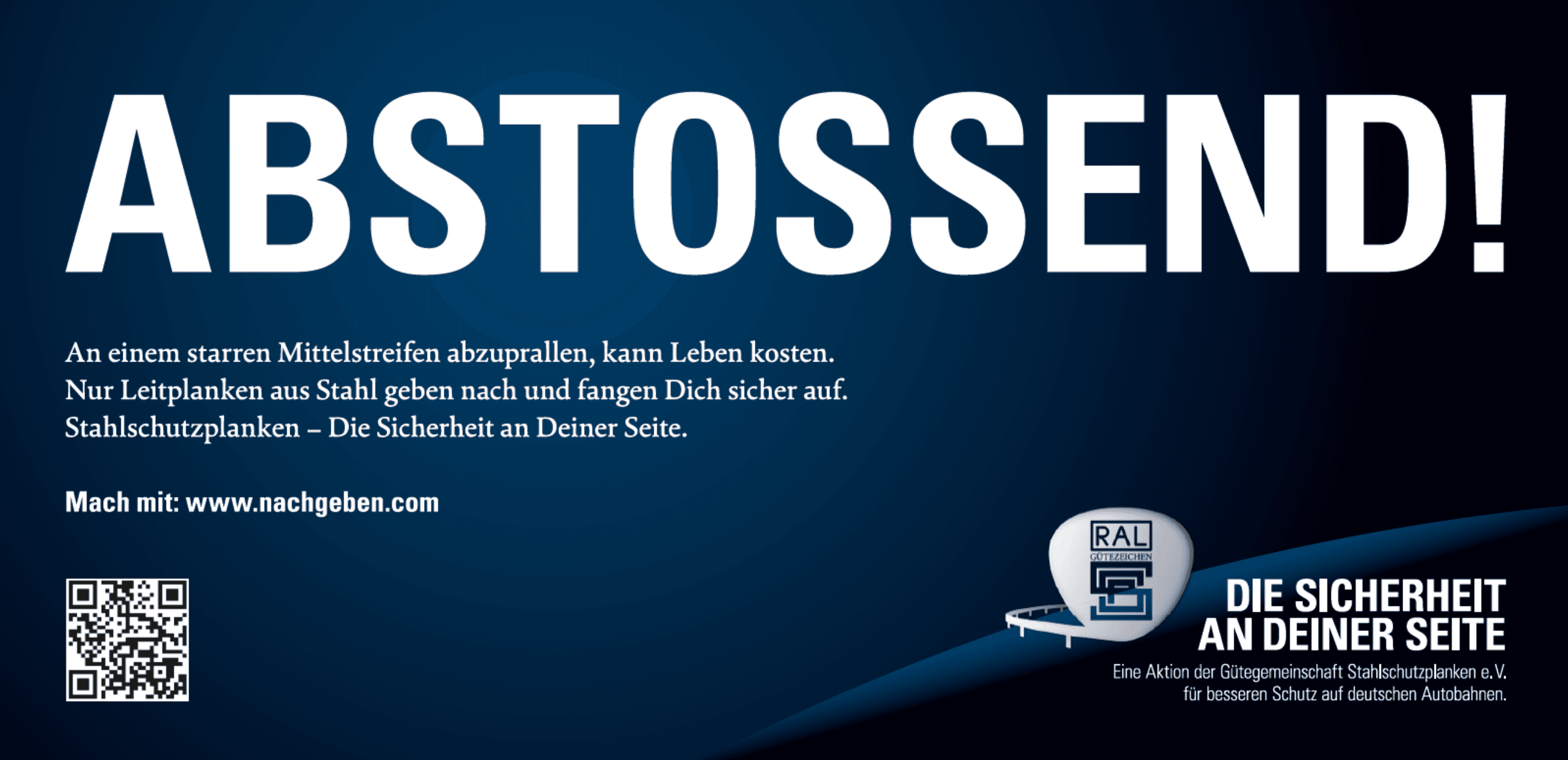 Stahlschutzplanken Kampagne - ABSTOSSEND!
