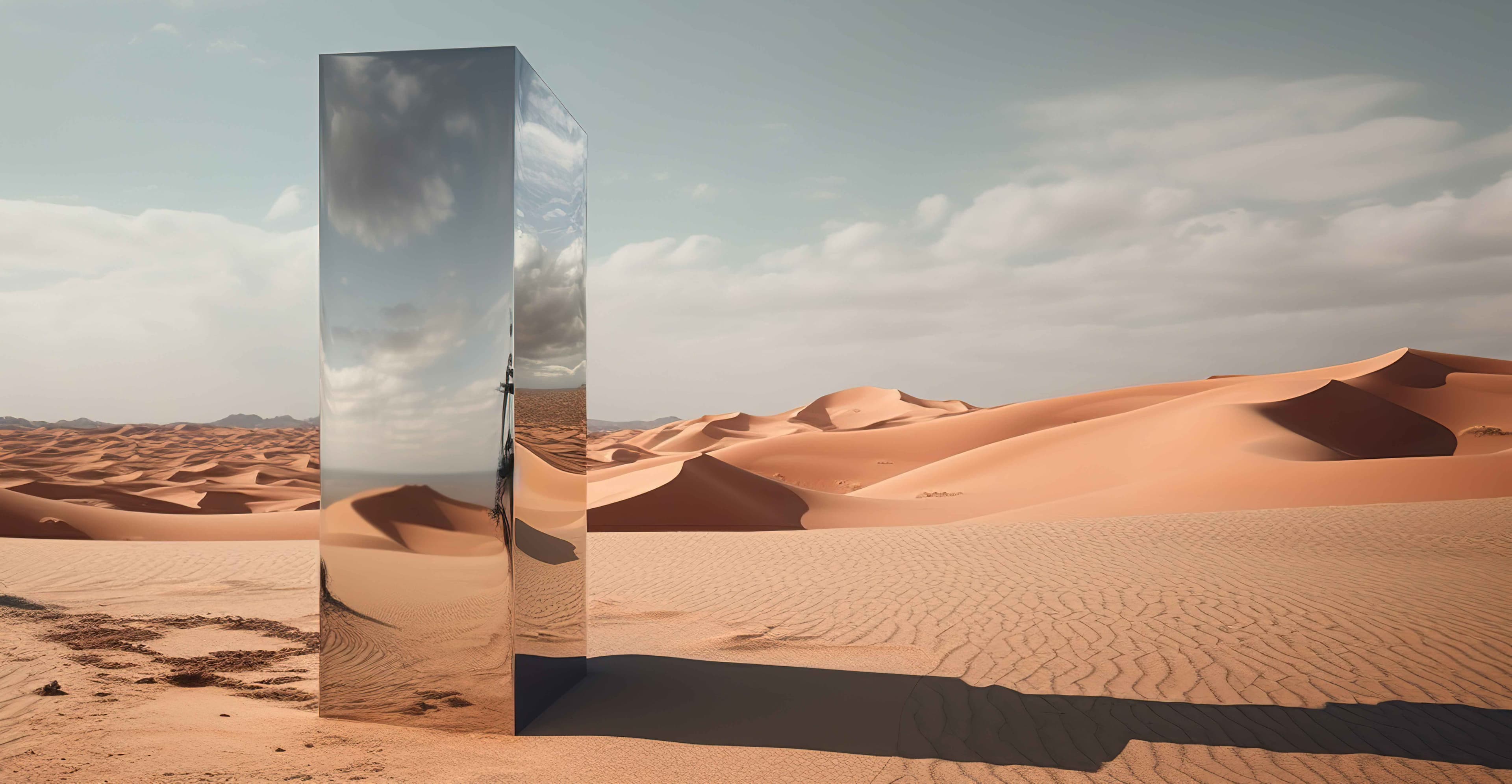 Spiegel in der Wüste