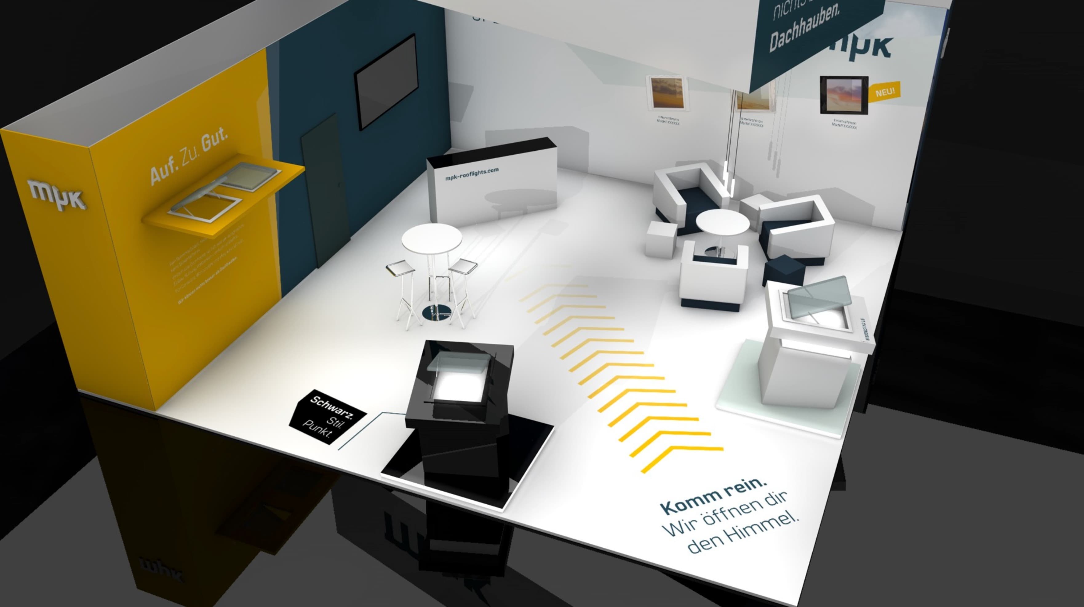 MPK Messestand-Entwurf 3D Visualisierung